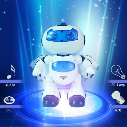 RC Smart Robot Intelligent Walking Space Robot Action Remote Control Walk Man Toys with Music&Light Hobby Birthday Gift for Kids
