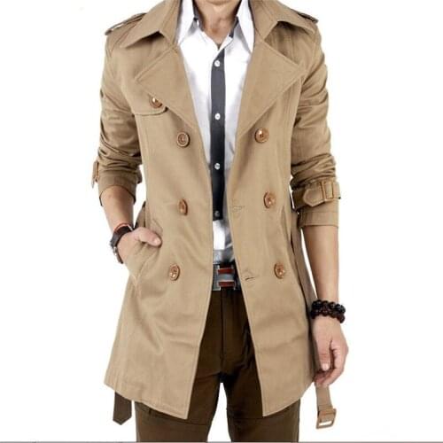 YINGAICONG Men's Trench Coats