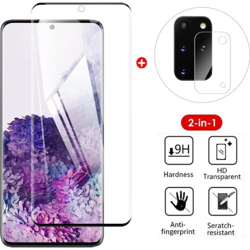 Full Cover Tempered Glass For Samsung S20 FE S20 Plus S21 Ultra Camera Glass For Samsung Galaxy S20 FE Cover Screen Protector