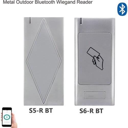 13.56MHz 125khz Smart Card Bluetooth Wiegand Reader Outdoor for Access Control System IP66 Waterproof Zinc Alloy Case