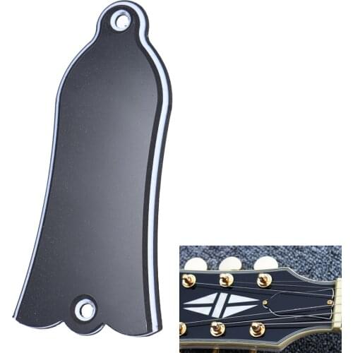 2 Holes Guitar Truss Rod Cover Bell-shaped PVC Truss Rod Cover Plate Scroll Plate for SG Flying V ES Guitar Parts