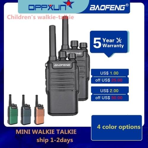 2pcs Baofeng BF-V8 Ham Radio Mini UHF Portable Radio Alta Potenza Dual Band HF CB Walkie-Talkie Radio Broadcasting Station