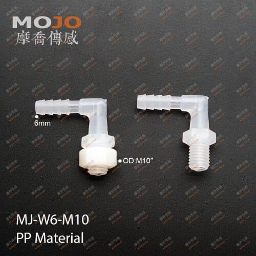 2020 Elbow type joint MJ-W6-M10 6mm to M10 male thread connector pipe fitting 1000pcs