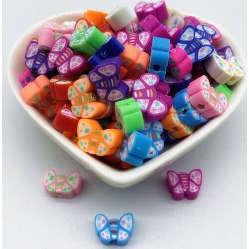 30pcs/Lot 10mm Mixed Colors LOVE Shape Clay Spacer Beads Polymer Clay Beads For Jewelry Making DIY Handmade Accessories #30