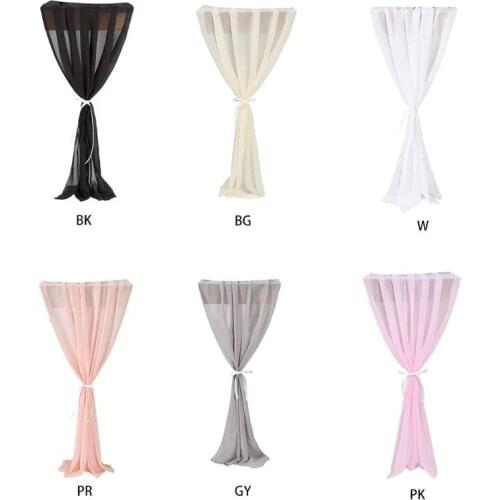 305x70cm Wedding Chiffon Rectangle Extra Long Romantic Sheer Table Runner Holiday Tablecloth Overlay Baby Shower Party Decor