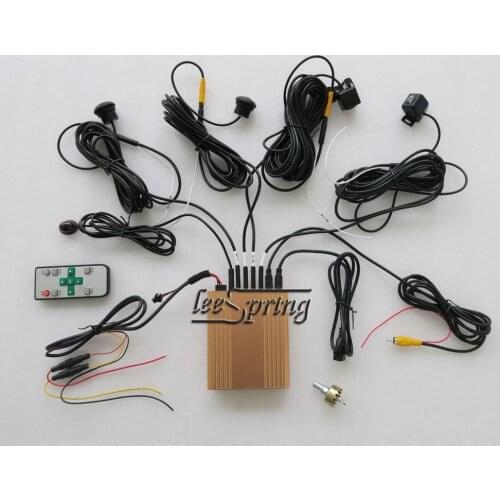 360 degree surround view 4 way camera monitoring system bird eye Panoramic DVR