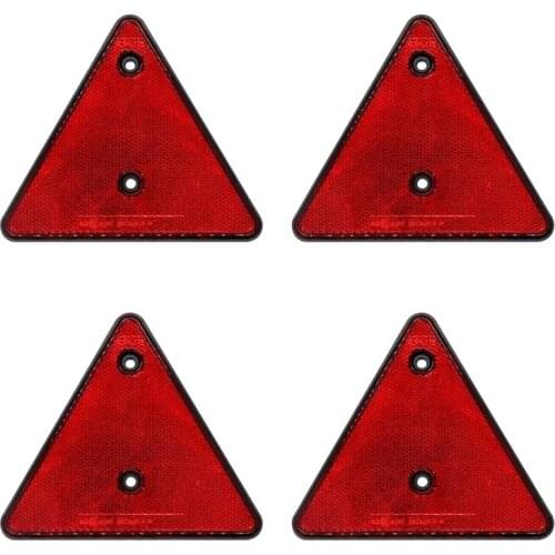 4 Pcs Reflective Car Stickers, Triangular Reflector Stickers Stop Warning Sign
