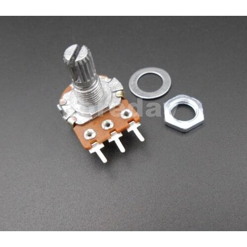50PCS WH148 B 1K 2K 5K 10K 20K 50K 100K 250K 500K 1M ohm Linear Taper Rotary Potentiometer Panel pot 3 Pins 50PCS/LOT *FD666-675