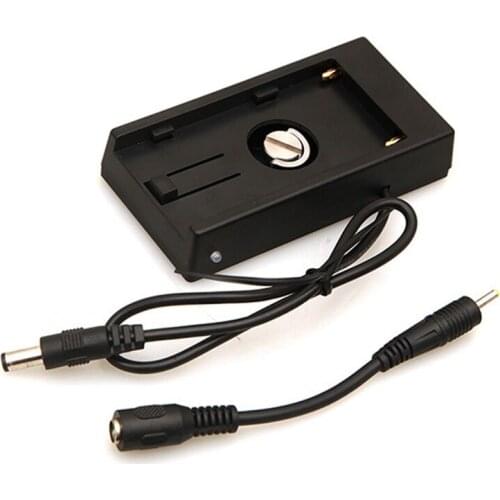 JABS Camera Battery Adapter Buckle Plate with 7.4V DC Plug for Sony NP-F Series NP-F970 F960 F770 F750 F570