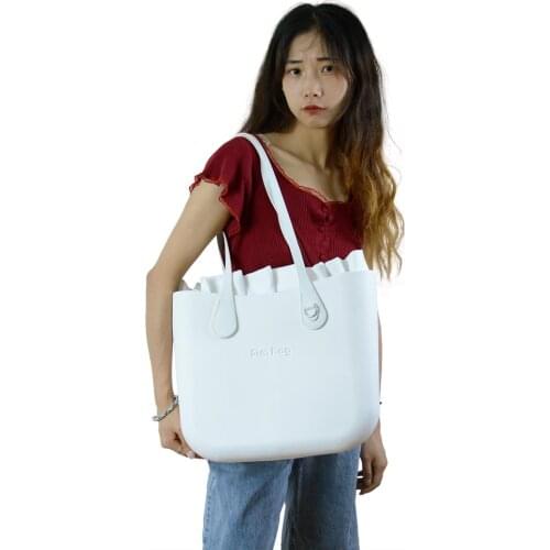 Ambag Obag O Bag Style DIY Classic Big EVA with Zip-Up Pure Color Inner Colorful Long PU Leather Handles Women EVA Purse Handbag