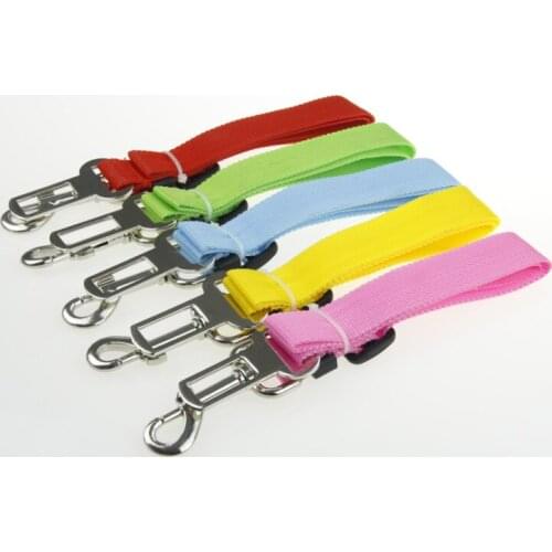 Pet Supplies Car Seat Belt Dog Seat Belt Dog Leash Vehicle Belt Adjustable Cushioning Elastic Reflective Safety Rope for Dog Cat