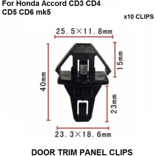 Car Styling 10x 94-97 For Honda Accord CD3 CD4 CD5 CD6 mk5 Radiator grille front grill lock clip New Popular