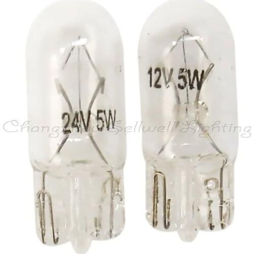 Free Shipping Good!auto Lamp Light 24v 5w T10 B060