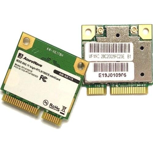 SSEA Wholesale New For AzureWave AW-NE178H Realtek RTL8192CE RTL8192 8192CE 802.11bgn Wireless half MINI PCI-E Card