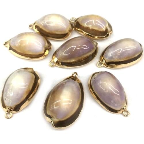 Bohemia Jewelry Natural Shell Conch Charms Pendants For DIY Necklace Making Fashion Gifts For Women 5Pcs