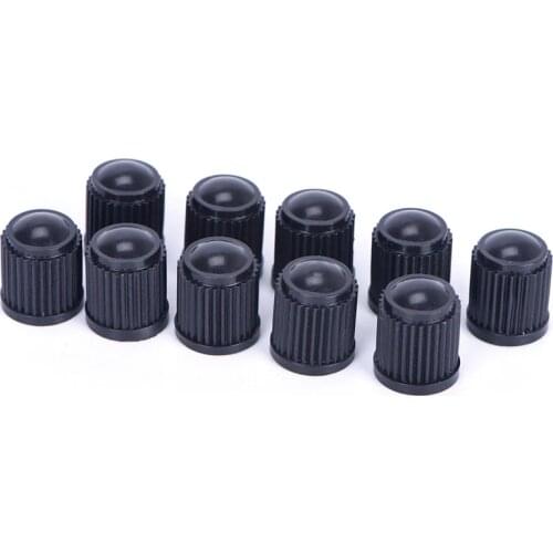 50Pcs Lid Black Plastic Truck Car Tire Air Wheel Valve Stem Cap Motorcycle Auto Wheel Tyre Valve Stem Caps Dust Cover