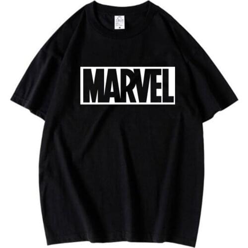 Marvel Summer Print Mens T-shirt Short Sleeve Casual Fashion Pure Cotton Breathable Soft Comfortable Clothes