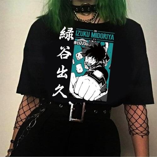 Anime My Hero Academia T Shirt Men Boku No Hero Academia Cartoon T-shirt Funny Deku Graphic Tees