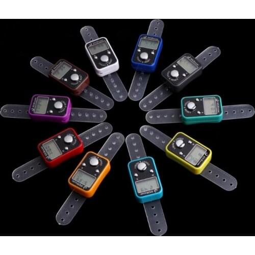 2020 New Digital Golf Sport Finger Hand Held Ring Tally Counter w/ Clock Time LCD Display Instruments and Apparatus