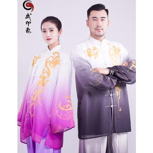 Tai Ji Suit Men 'S Spring And Autumn Martial Arts Performance Wear Gradient Three-Piece Set Women 'S New Martial Arts Wear