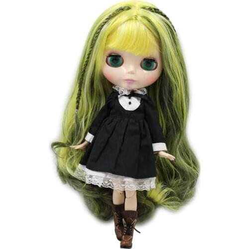 ICY DBS Blyth Doll Series No.BL9016/3208/3208/340 Yellow mix Green hair with braids white skin Joint body Neo /6 BJD