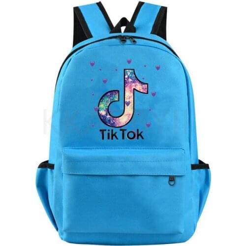 TIK TOK Women Men Canvas Backpack Fashion Teenagers School Bag Large Capacity Travel Backpacks Book Bag