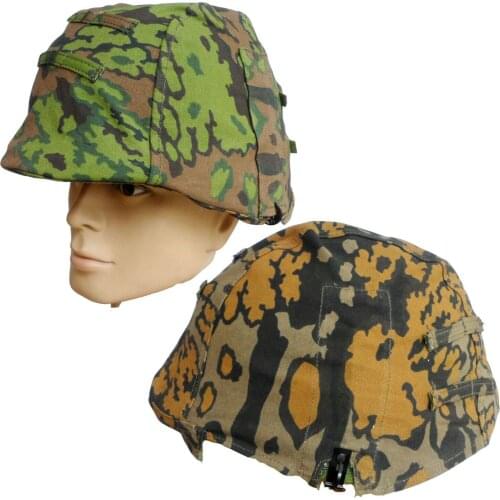 WWII German Camo Canvas Helmet Cover Fits M35 M40 Helmets High Quality Field Equipment WW2 Reproduction