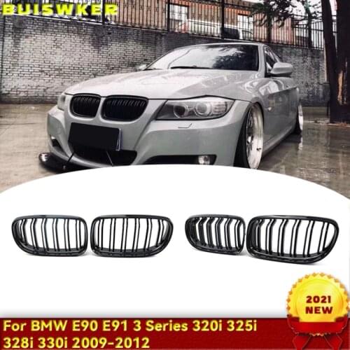 New Front Hood Kidney Grille Bumper Single Dual Grill Fit For BMW 3-Series E90 E91 2009-2012,Car accessories Replacement Part