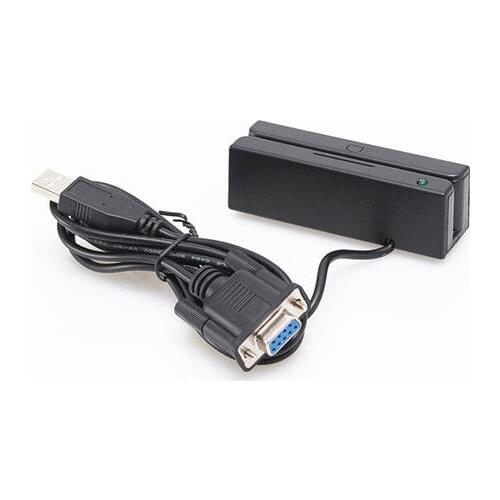 New Portable RS232 Mini Magnetic Stripe Card Reader 3 Tracks