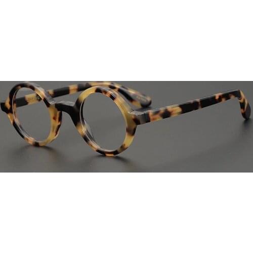 High Quality Acetate With Texture Glasses Frame Men Retro Round Eyeglasses For Women Clear Lens Prescription Eyewear DUUNG