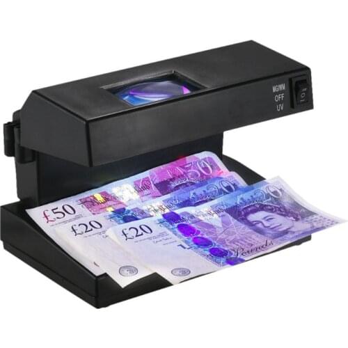 Portable Desktop Bill Money Detector CheckerWith UV WM and Magnifier