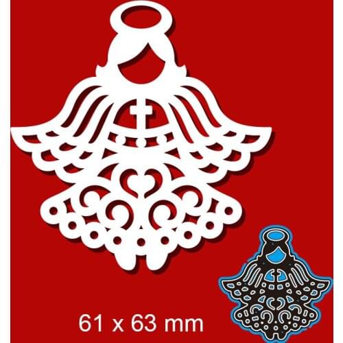 Cutting Dies Hollow Angel New Metal Stencils DIY Scrap Booking Paper Cards Making Decoration 61*63mm