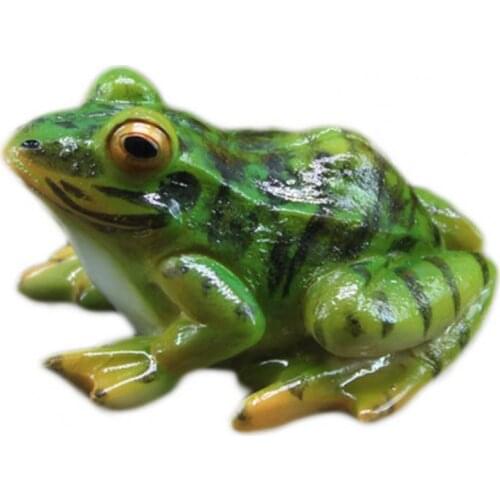 Frog Statue Animals Resin statue Crafts Small Home Decor Gift Mini Durable Resin Terrarium Micro Landscape Frog Miniature Gift
