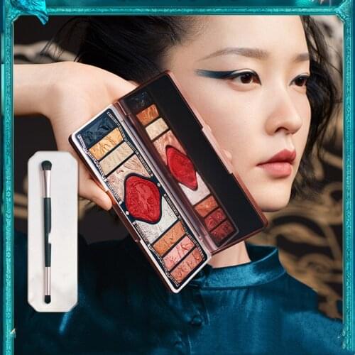 A hundred birds and Phoenix embossed, make-up palette / carved eye shadow plate, pearl blush, multi-function