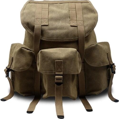 WWII WW2 US ARMY STYLE POUCH HAVERSACK BACKPACK BAG US M14 Waterproof Canvas BAG
