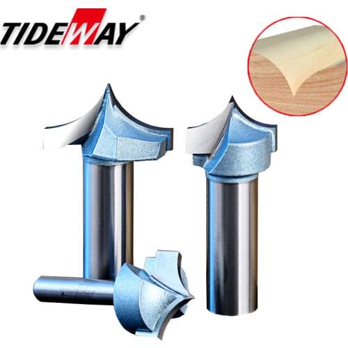 Tideway Industrial Grade Woodworking Arc Engraving Router Bits Chamfer V Bits Wood Carving Bit Tungsten Trimming Milling Cutter