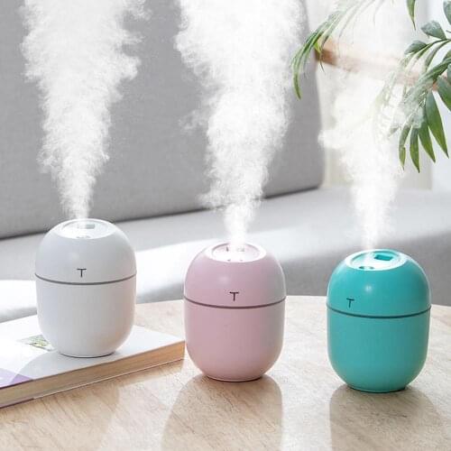 Ultrasonic Mini Air Humidifier 340ml Aroma Essential Oil Diffuser Houshold Car USB Fogger Mist Maker With LED Night Lamp