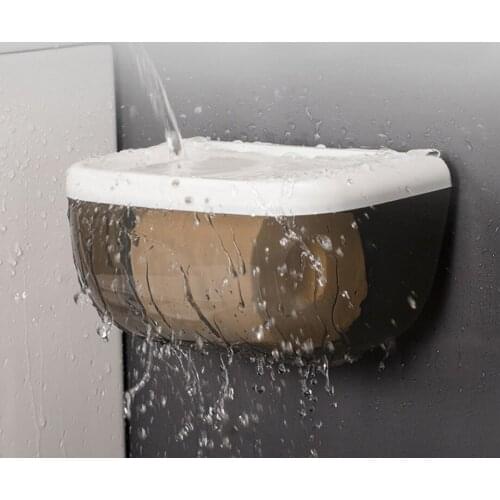 Waterproof Roll Paper Easy To Tear Toilet Tissue Box Free Punching Paper Rack Box Phone Stand Storage