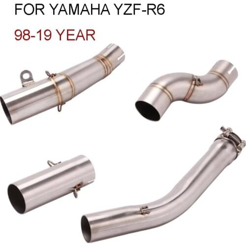 Motorcycle exhaust for YAMAHA YZF R6 middle link pipe stainless steel Exhaust 98-15 16 17 18 19 years