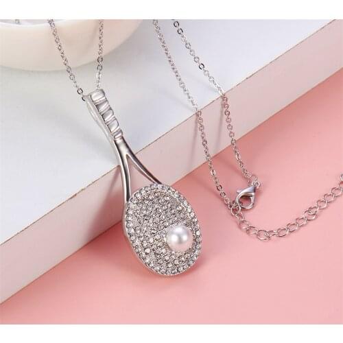 ZHOUYANG Tennis Shaped Womens Unusual Necklaces Cute Choker Chain Neck Accessories Zircon Fashion Gift Jewelry Wholesale KAN312