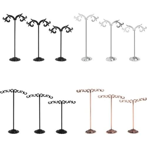 1 Set Jewelry Shelf Display Rack Stand Holder Earrings Ear Stud Metal Organizer Storage Vintage Exquisite Gifts Boutique Tree