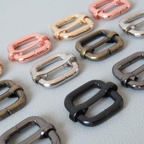 10Pcs/Pack Inner 15mm Webbing Metal Buckle Adjuster For Bag Backpack Handbag Strap Belt Loop Hardware Dog Collar Clasp Accessory