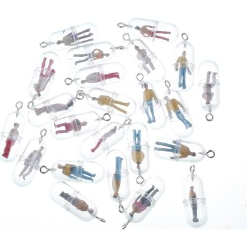 LF 20Pcs Mixed 29X10mm Pill Person Resin Cabochon Flatback Decoration Crafts Embellishments For Scrapbooking Diy Accessories