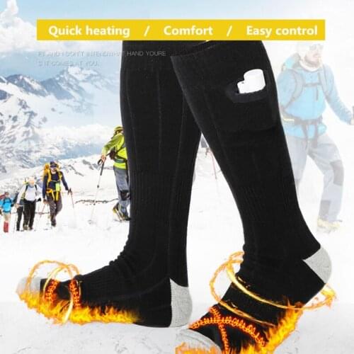 2020 Outdoor Winter Skiing Bicycle Foot Warmer 4000 mAh Electric Sport Warming Sock Winter 3 Adjustable Thermal Heated Socks