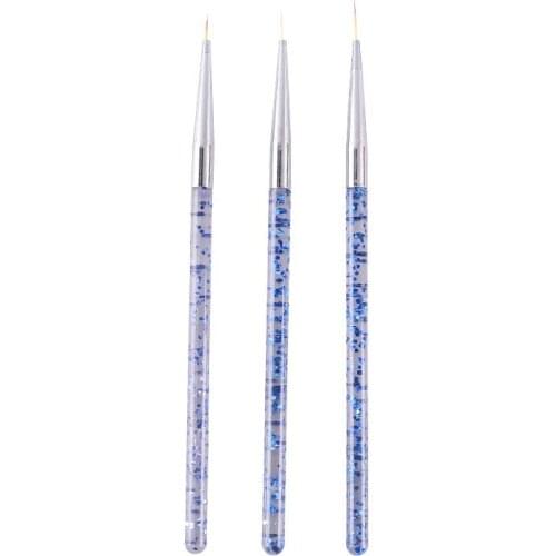 3pcs/set Nail Art Liner Painting Pen 3D Tips DIY Acrylic UV Gel Brushes Drawing Flower Line Grid French Design Manicure Tools