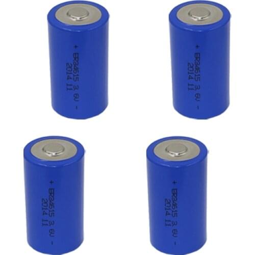 4Pcs ER34615 3.6V 19000mAh D size Li-SOCl2 Lithium Unrechargeable Battery for water/electricity meter Disposable battery