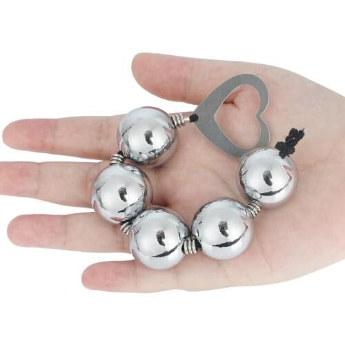 Stainless Steel Anal Beads Anal Sex Toys Kegel Balls Ben Wa Balls Vaginal Anus Anal Beads Plug Metal Butt Plug Anal Beads Plugs