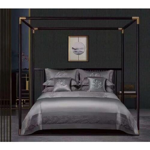 Noble Luxury 4Pcs Bedding set Chic Stitching Patchwork Embroidery Duvet Cover Premium 1000TC Egyptian Cotton Soft Bed Sheet set