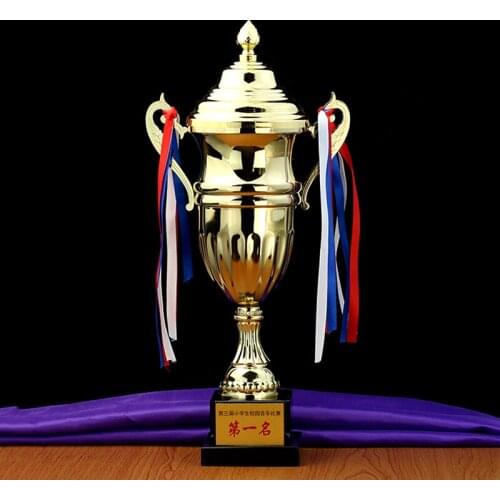 XH3005 big size Trophy Cup Award Contest Business Award Customize Trophy Golden Plating Team Sports Competition Craft Souvenir