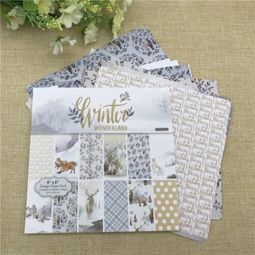 6"X6"The fox patterned paper Scrapbooking paper pack handmade craft paper craft Background pad